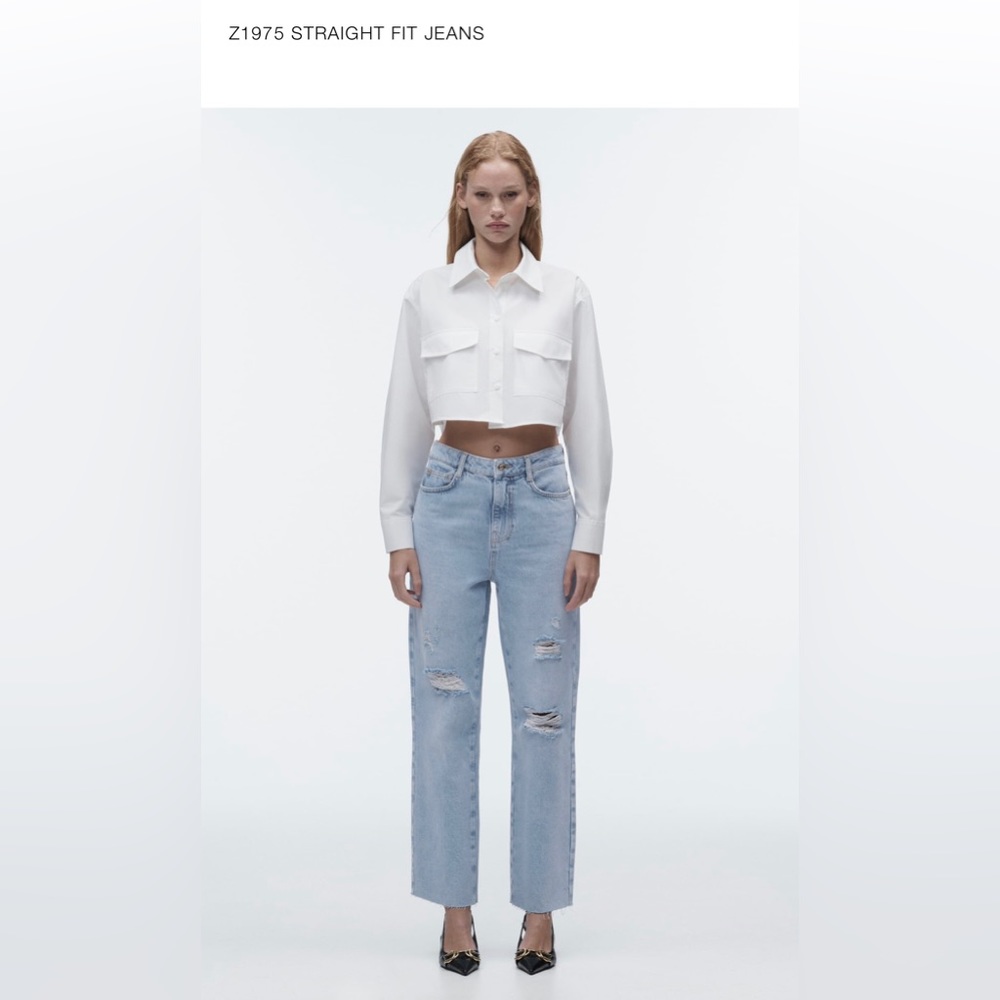 ZARA JEANS Z1975 STRAIGHT FIT SIZE 12/44 NWT